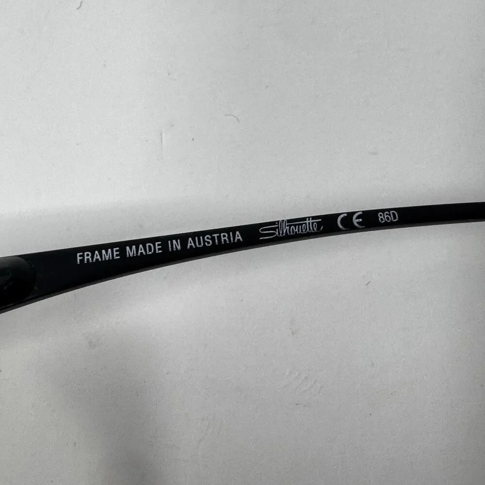 Silhouette 5561 70 9040 86D Rimless Eyeglass Frames Black 19-150 Austria